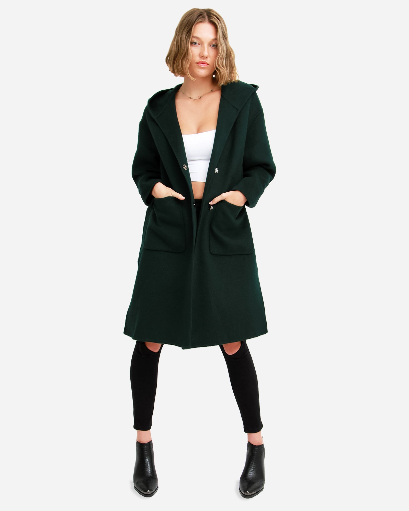 Belle & Bloom Walk This Way Wool Blend Oversized Coat