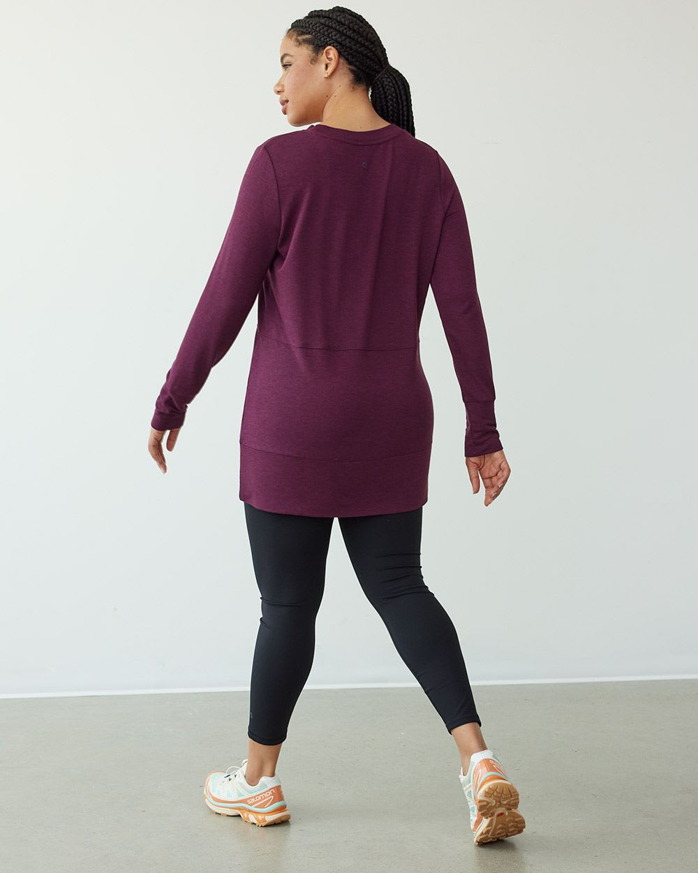 Long-Sleeve Tunic with Kangaroo Pocket, Hyba
