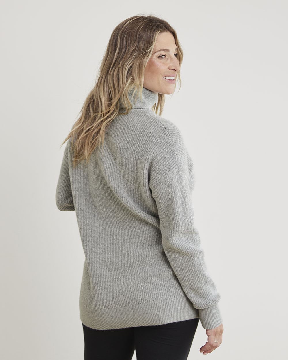 Relaxed-Fit Turtleneck Sweater - Thyme Maternity