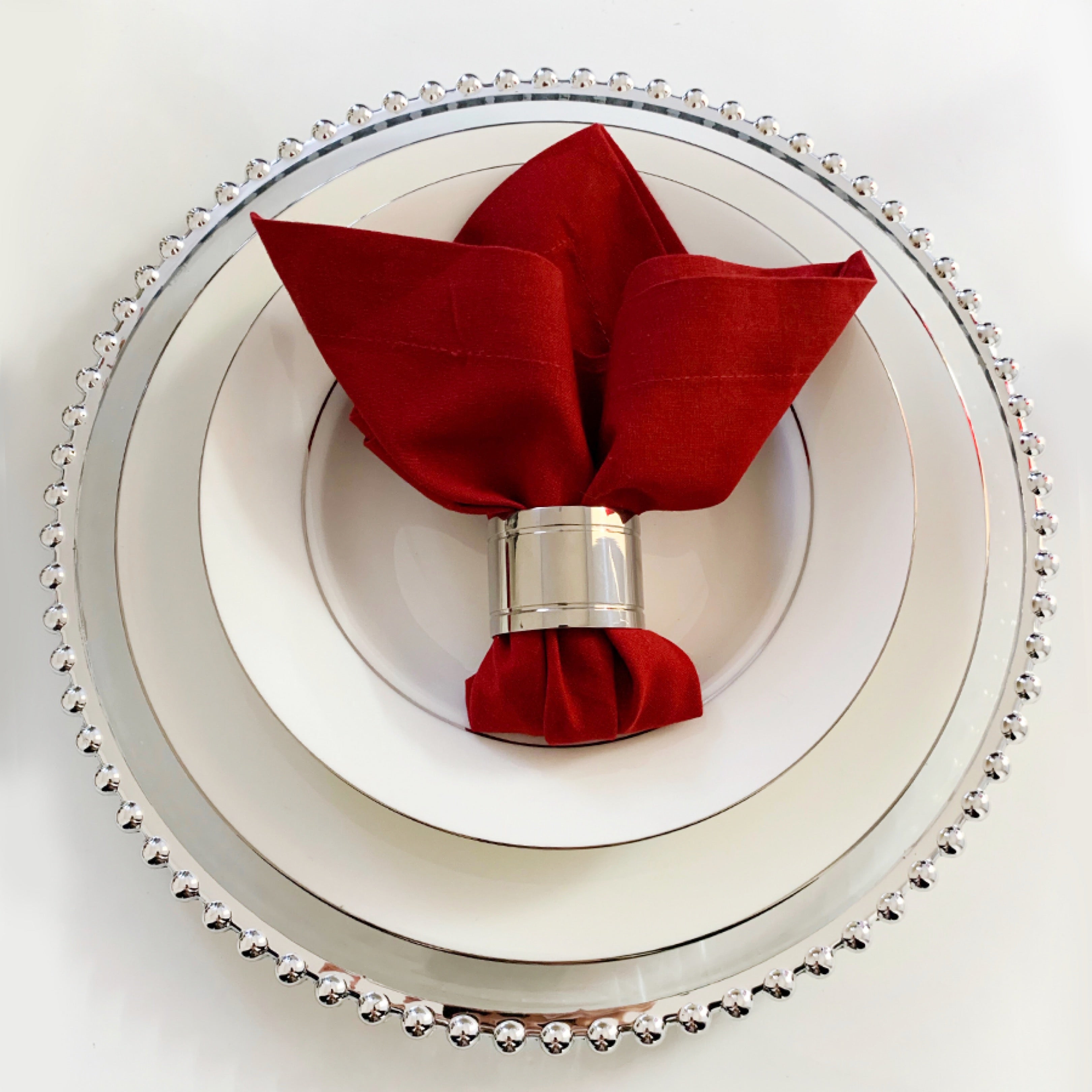 Pearl Collection Crystal Charger Plate 32cm Set of 2