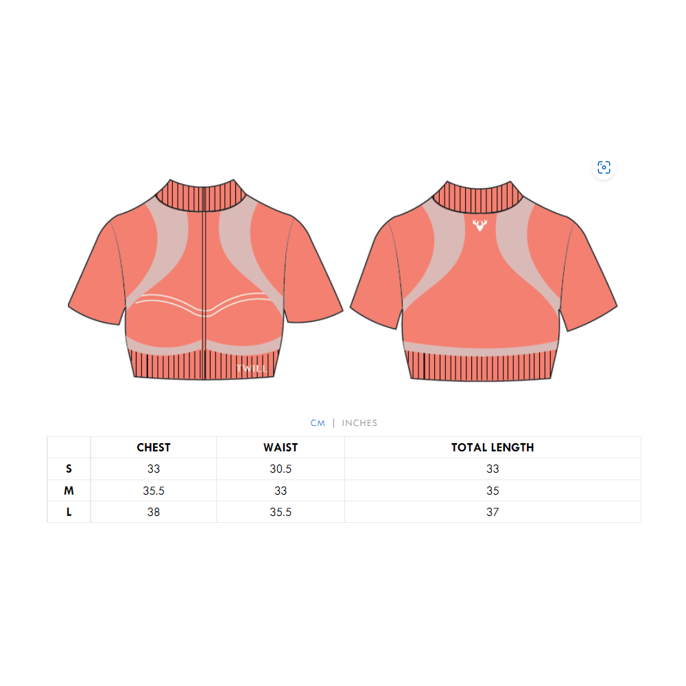 Twill Active - Recycled Colour Block Zip-up Crop Top - Green