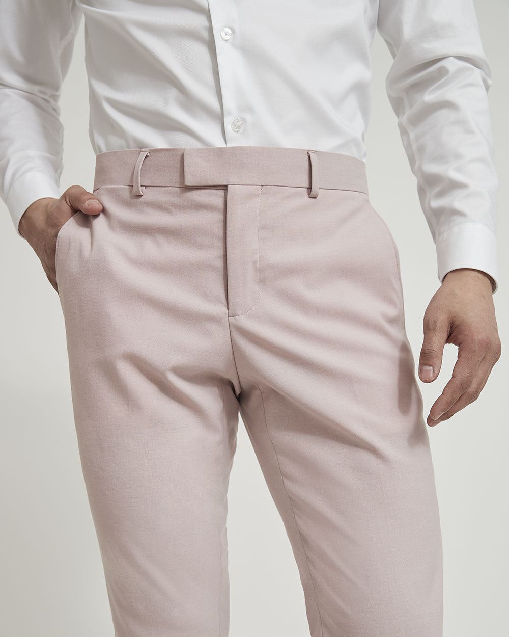 Slim Fit Light Pink Suit Pant