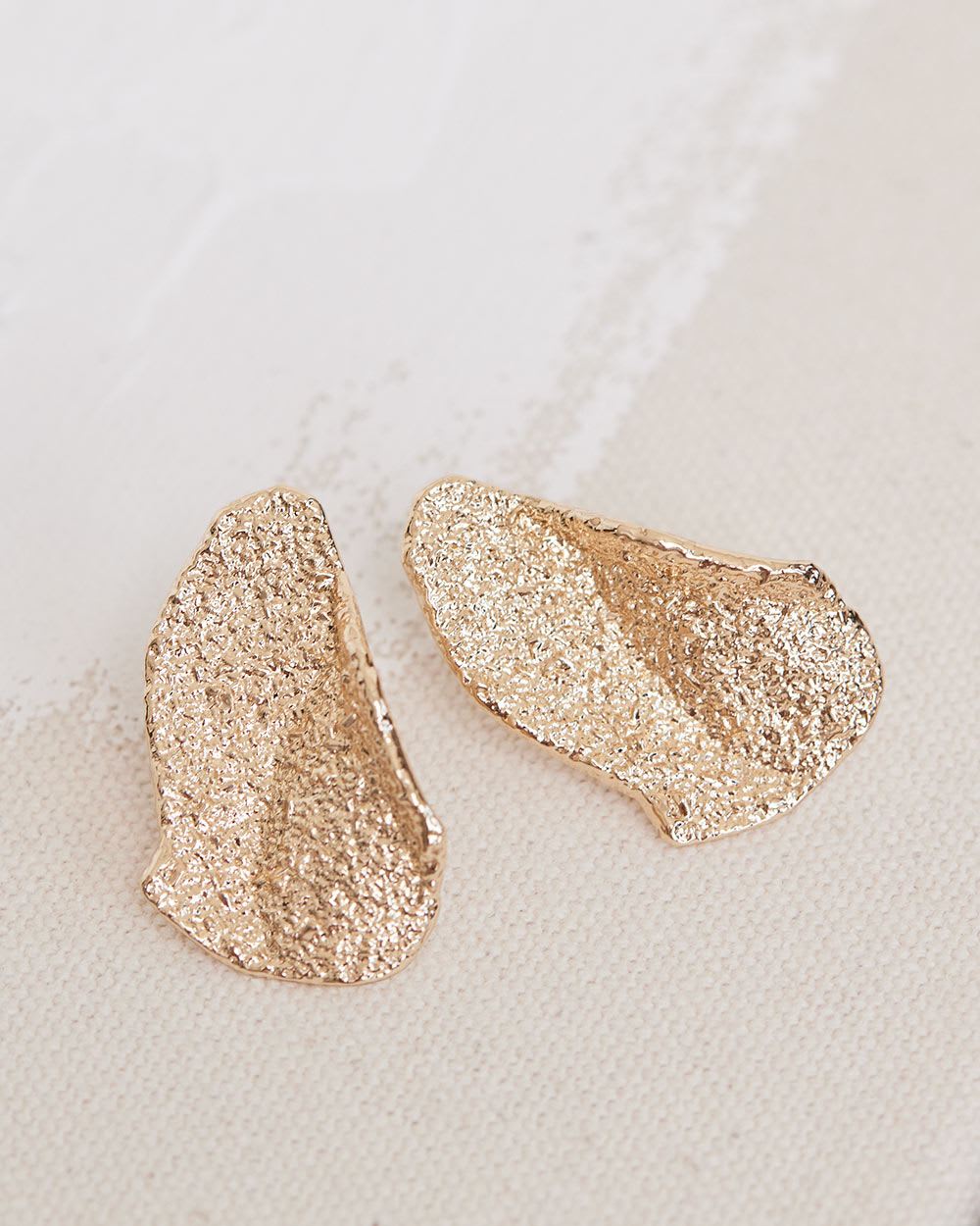 Textured Golden Earrings