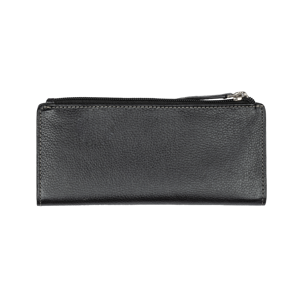 Roots Ladies' Slim Clutch Wallet with Top Zipper