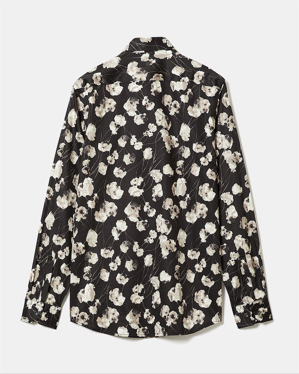 Tailored-Fit Dress Shirt with Bold Floral Pattern
