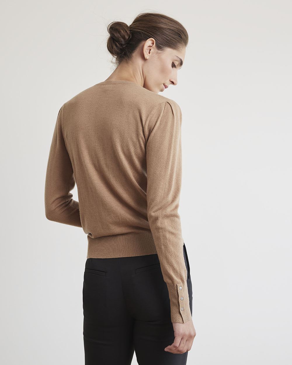 Fine Jersey Long-Sleeve Classic Sweater