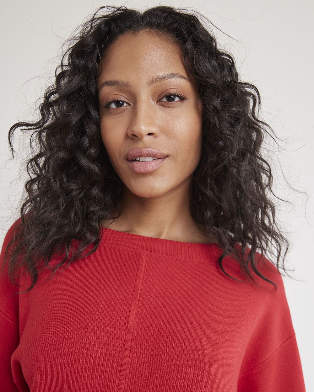 Crop Sweater with Long Dolman Sleeves