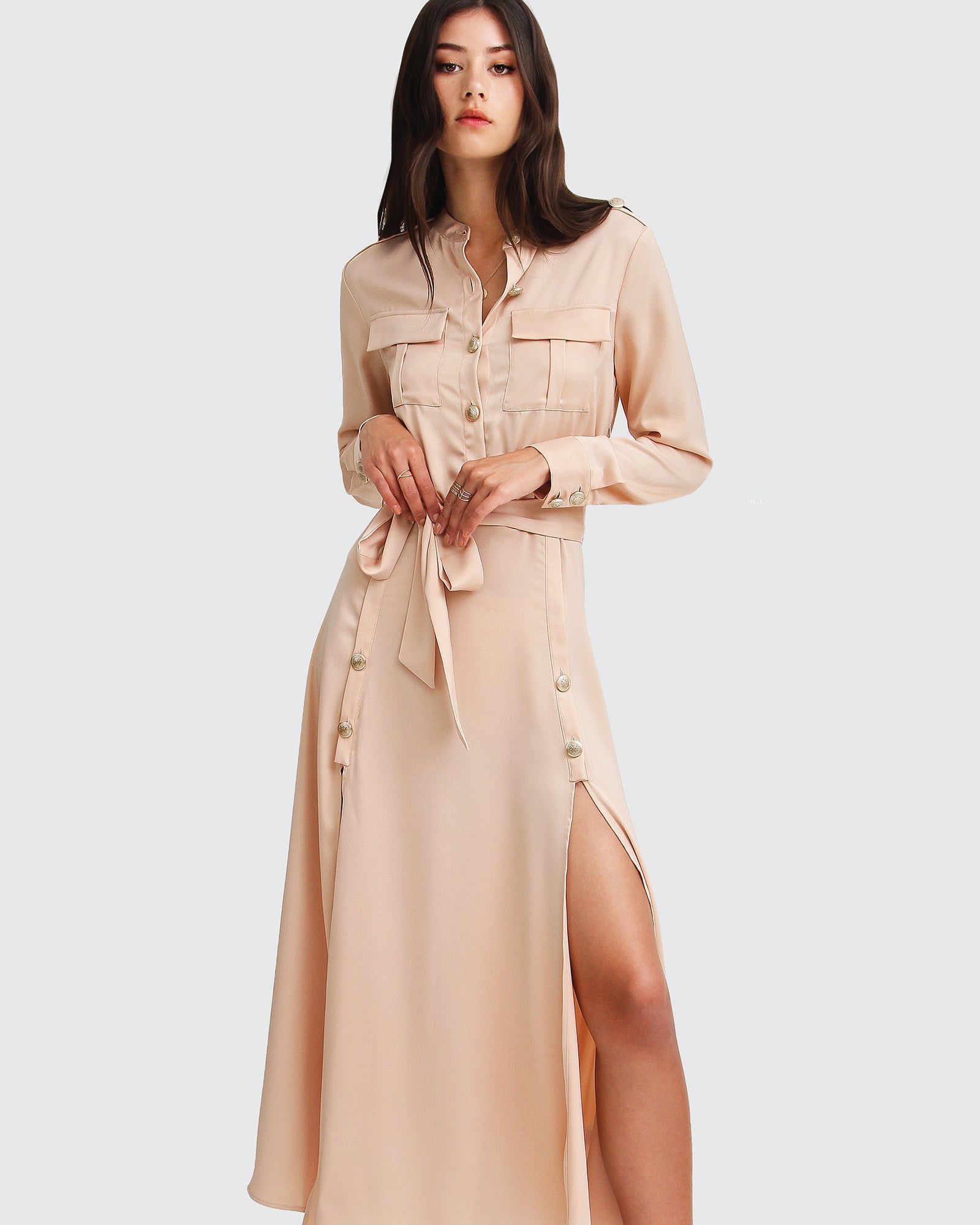 Belle & Bloom Lover To Lover Maxi Shirt Dress