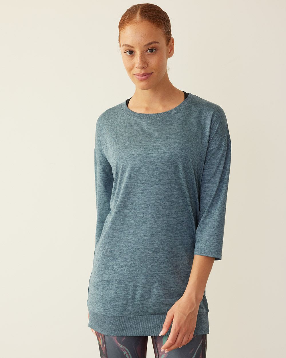 Long-Sleeve Crew-Neck Tunic, Dry Lux Hyba