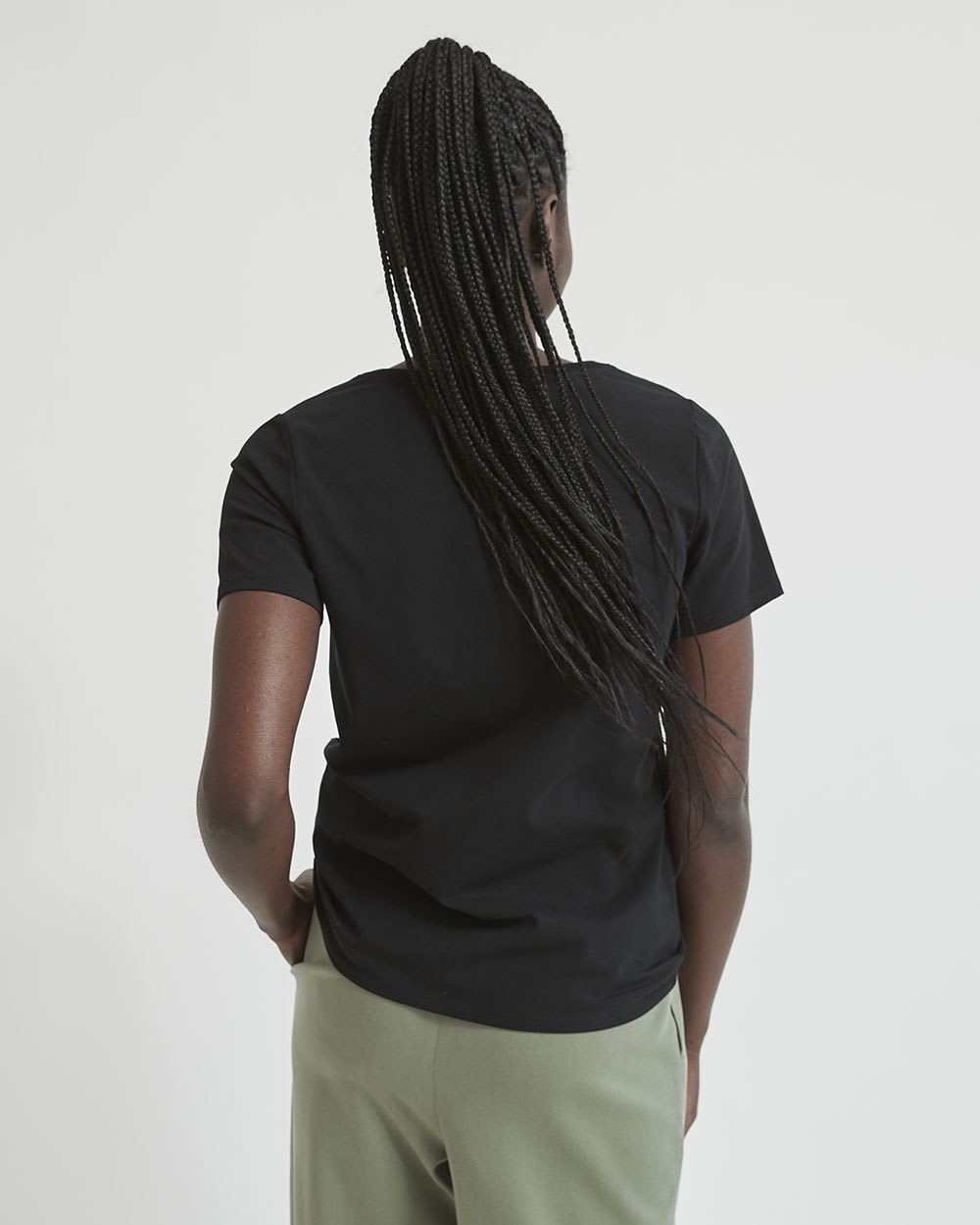 Cotton-Blend V-Neck T-Shirt