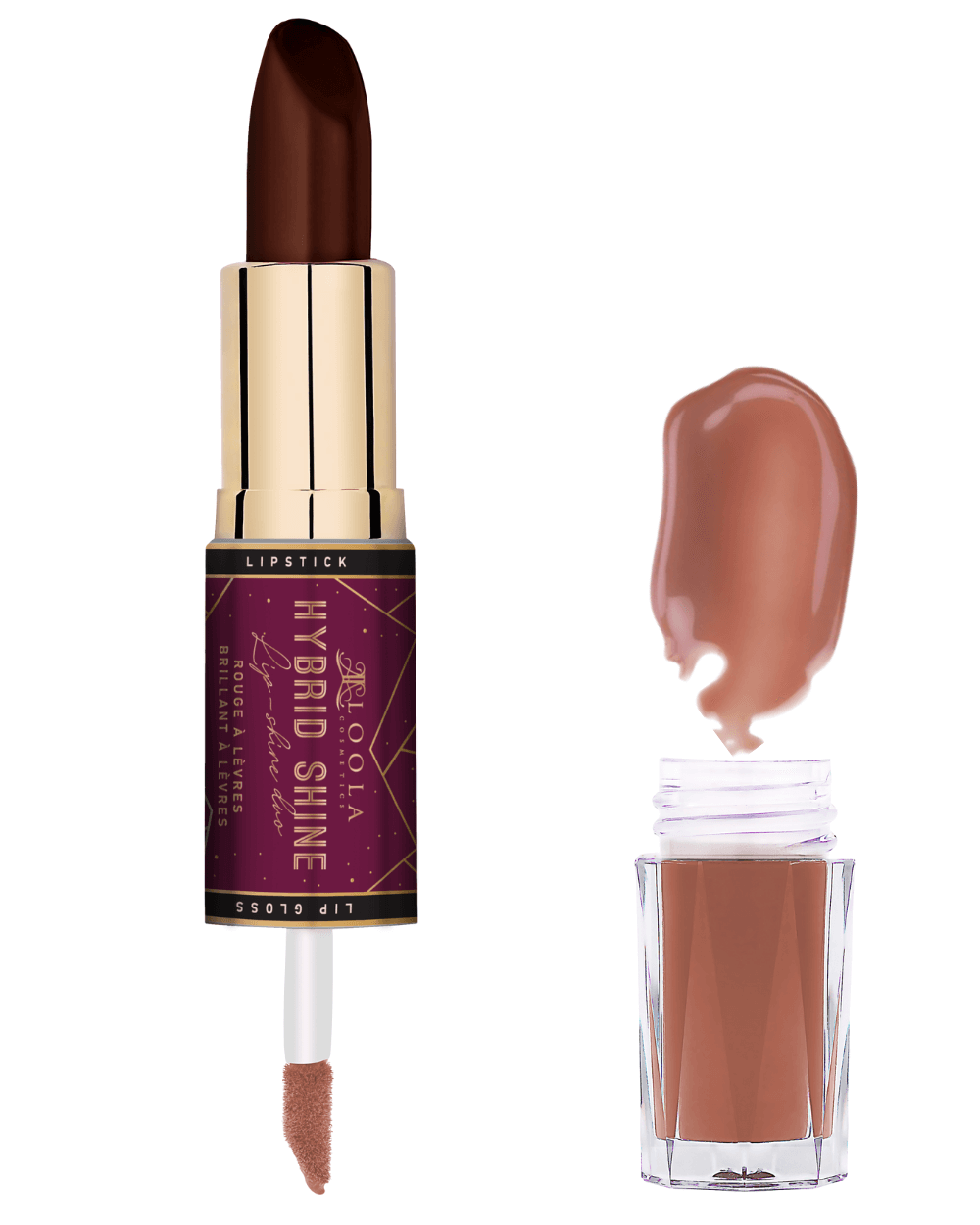 Loola Cosmetics - CANNES HYBRID SHINE - LIPGLOSS AND LIPSTICK DUO