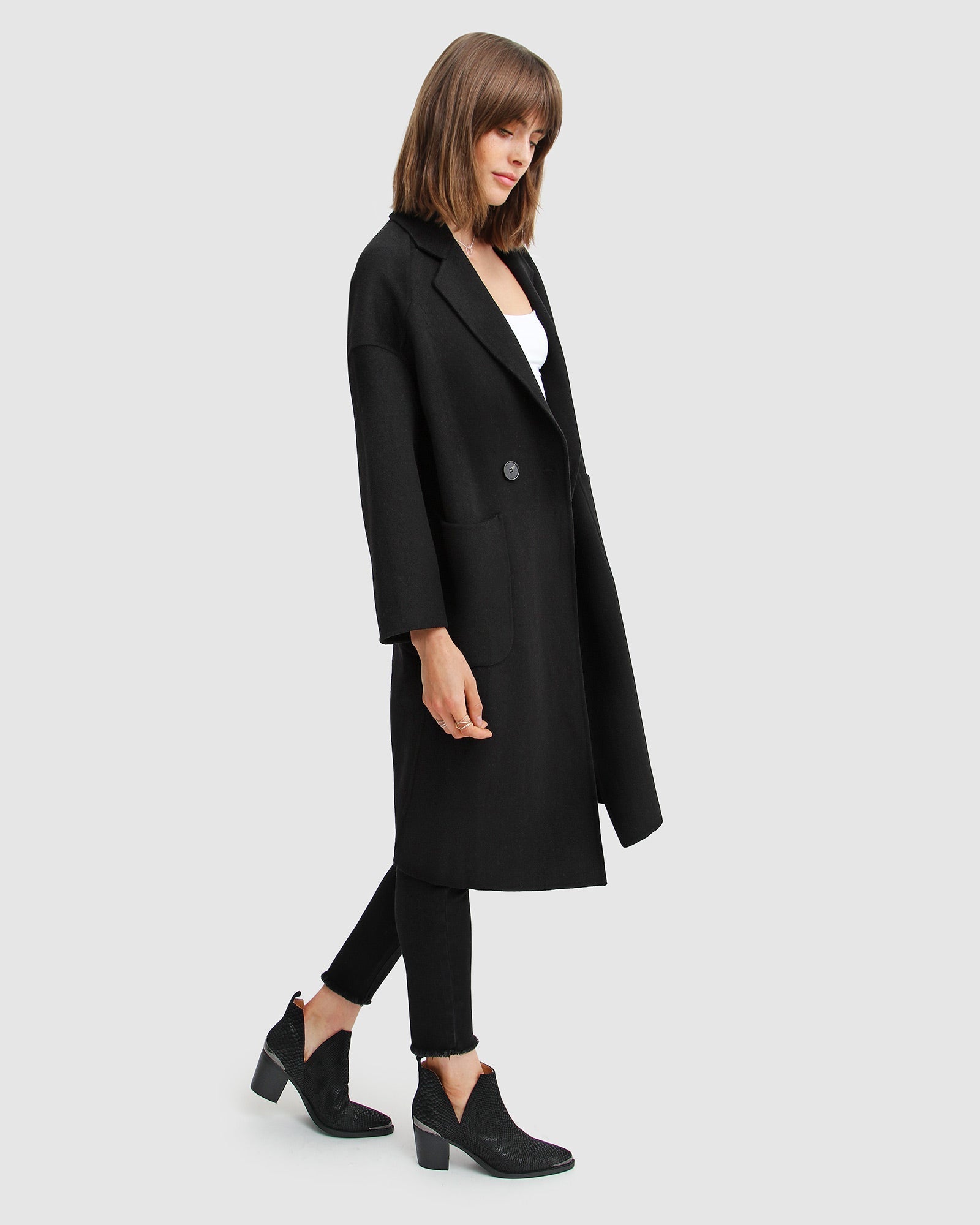 Belle & Bloom Publisher Double Breasted Wool Blend Coat