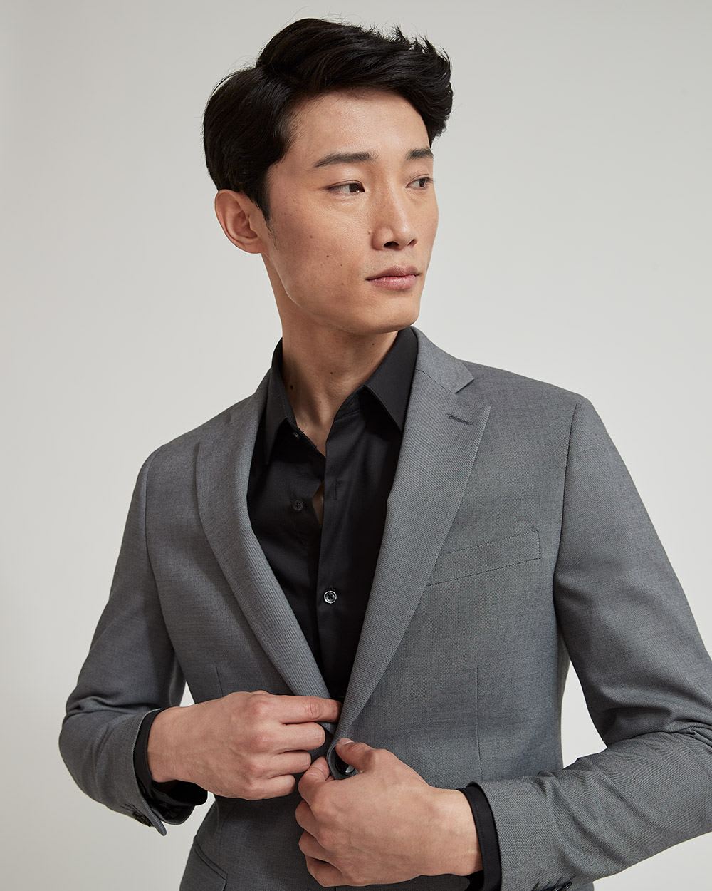 Regular Fit Essential Medium Grey Blazer