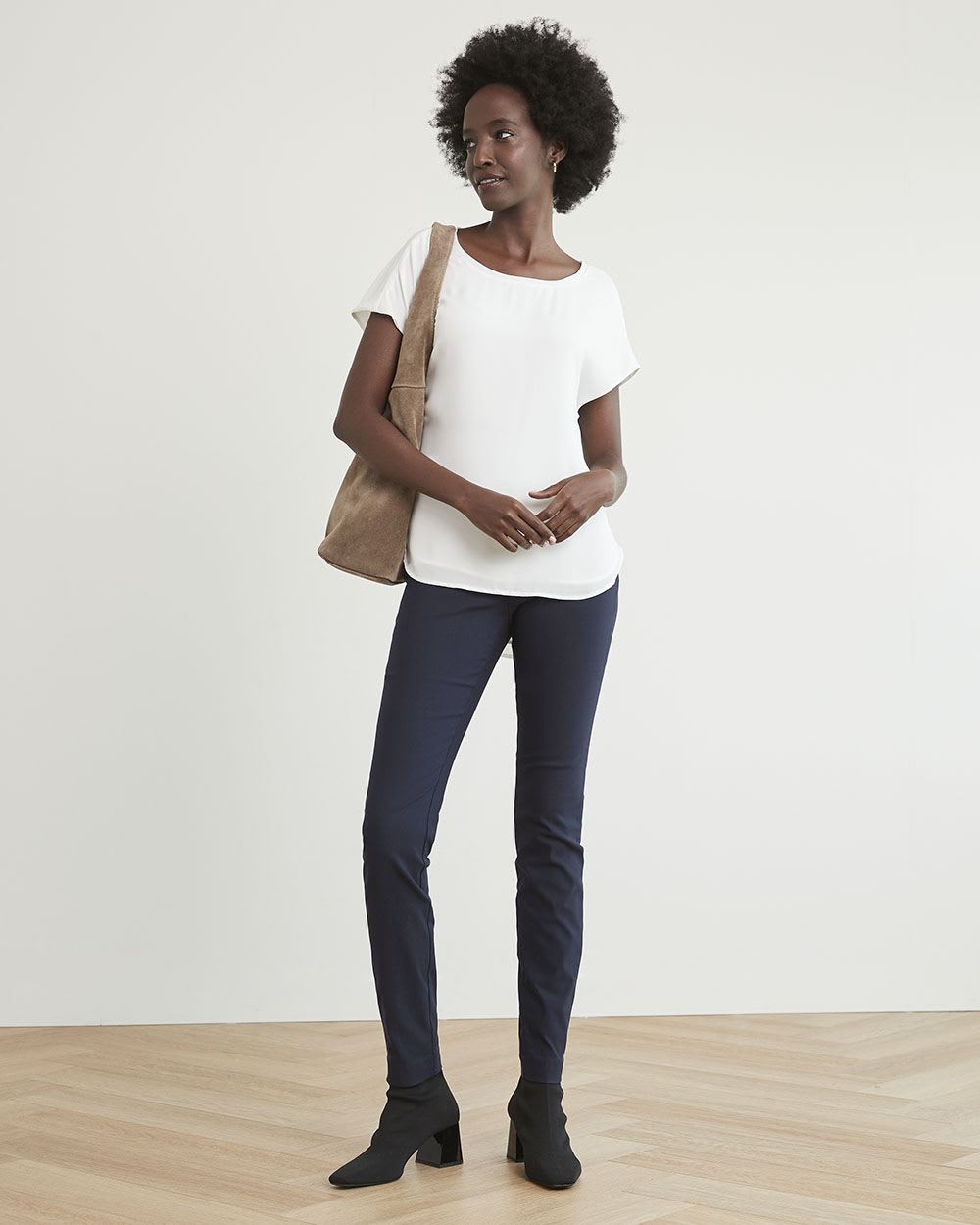 High-Rise Long Solid City Legging Pant
