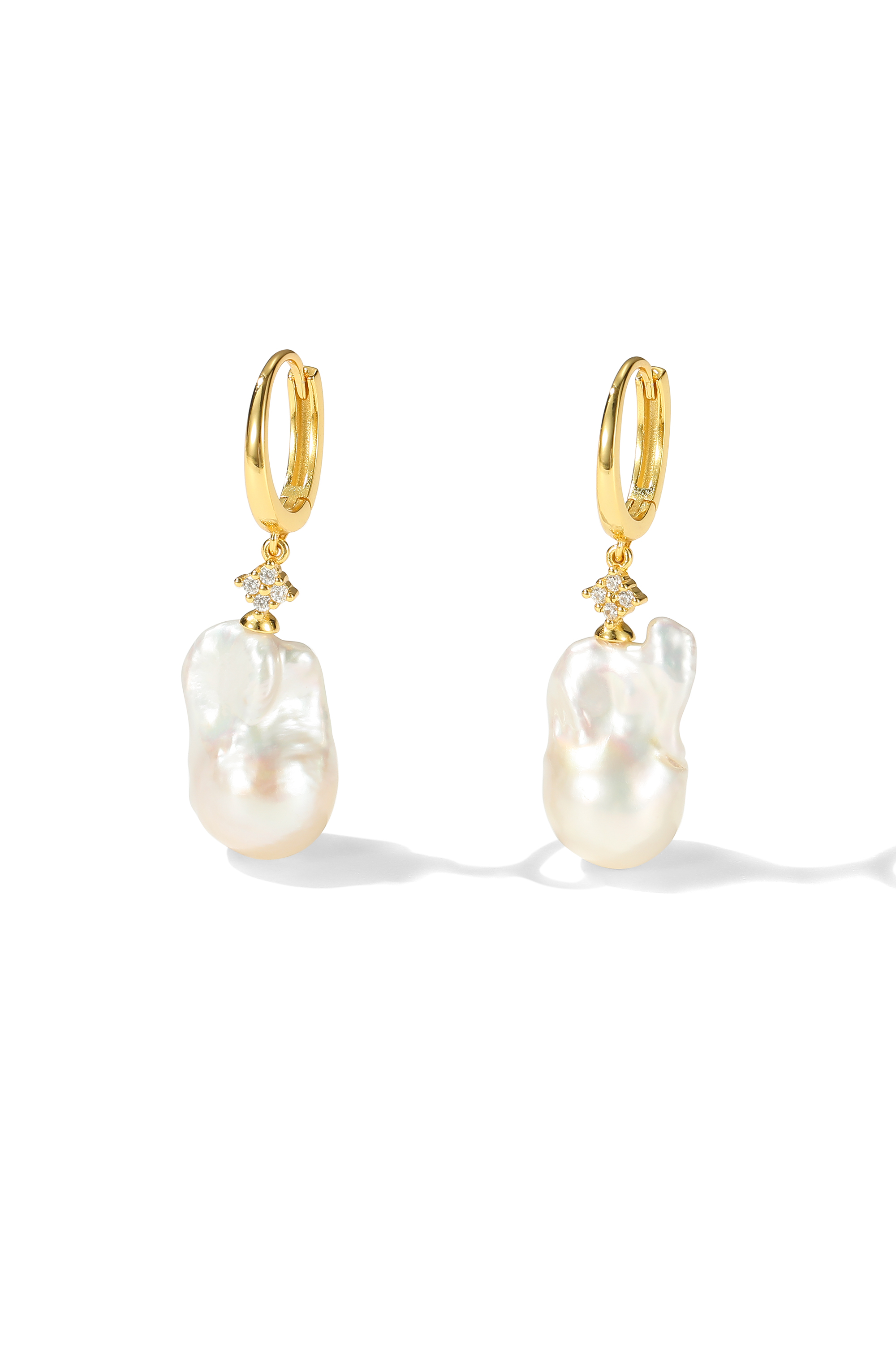 Classicharms-Thalassa Hoop Baroque Pearl Drop Earrings