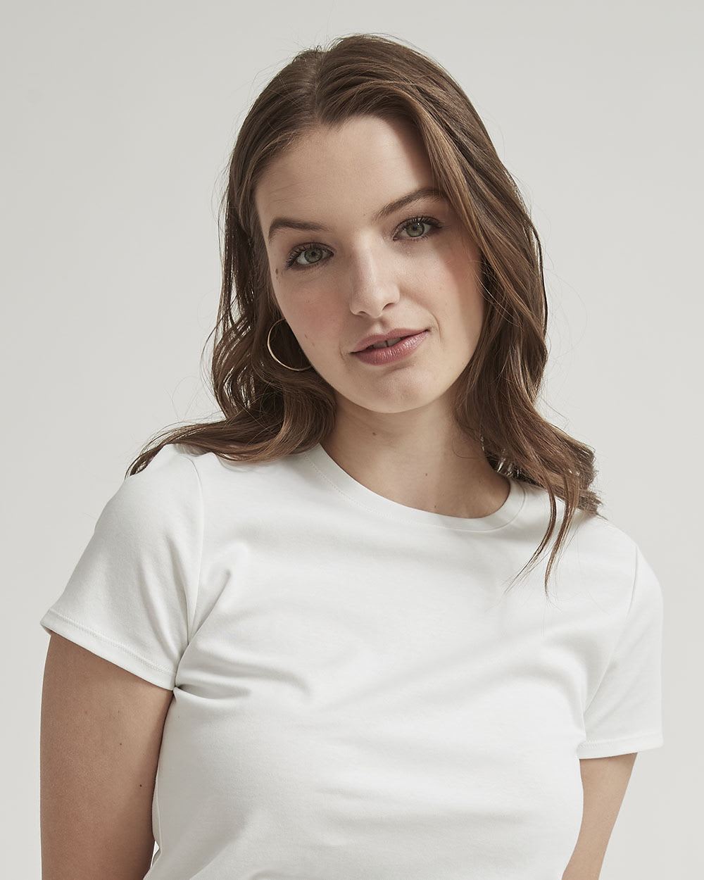Heavy Cotton Fitted Crew-Neck T-Shirt