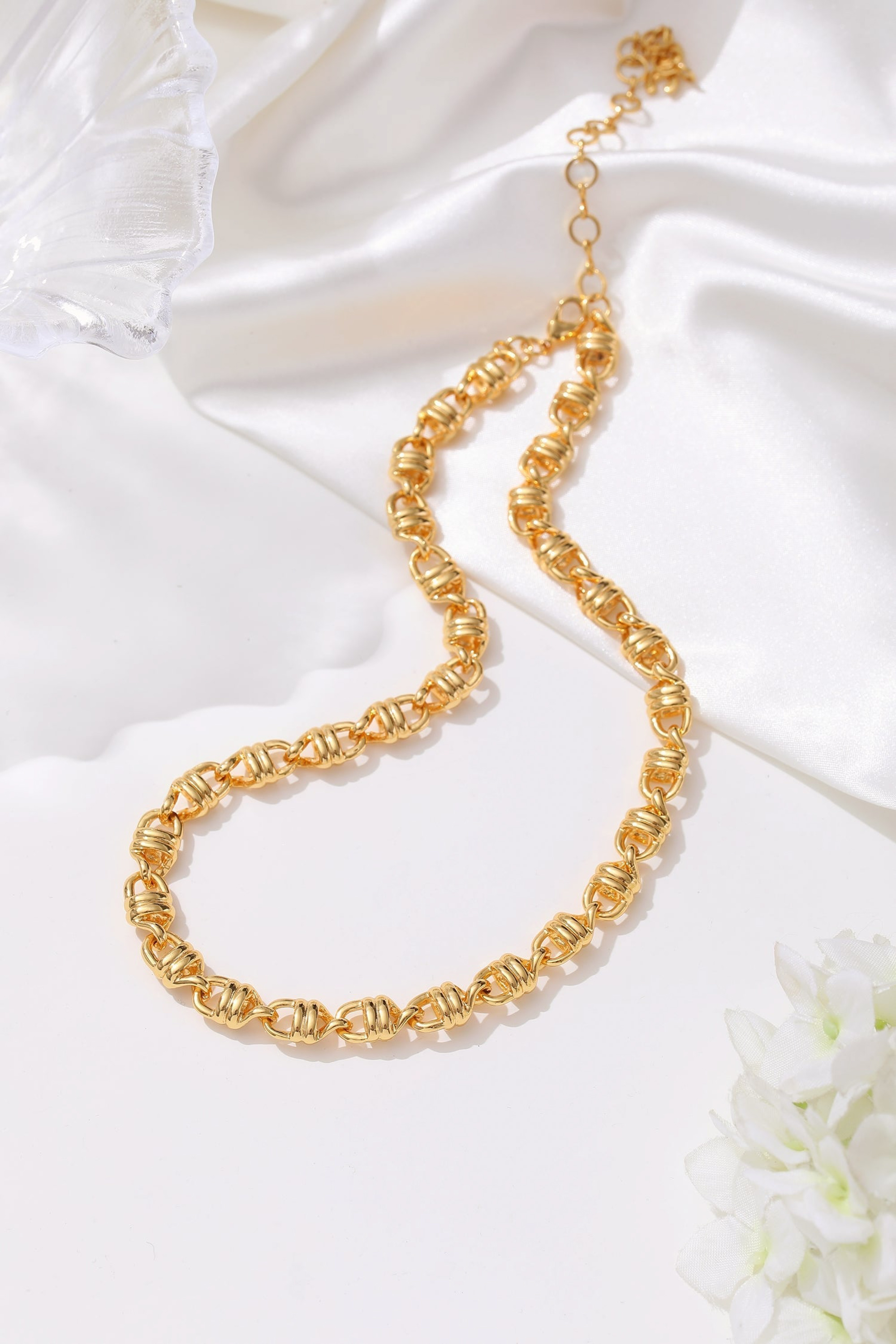 Classicharms-Solid Mariner Anchor Chain Necklace