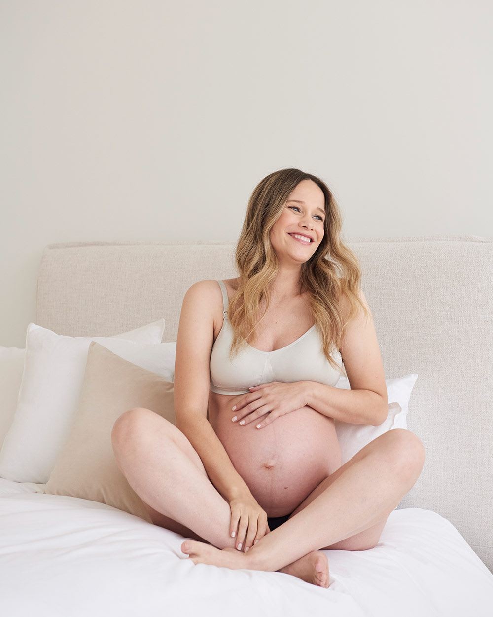 Seamless V-Neck Nursing Bra - Thyme Maternity