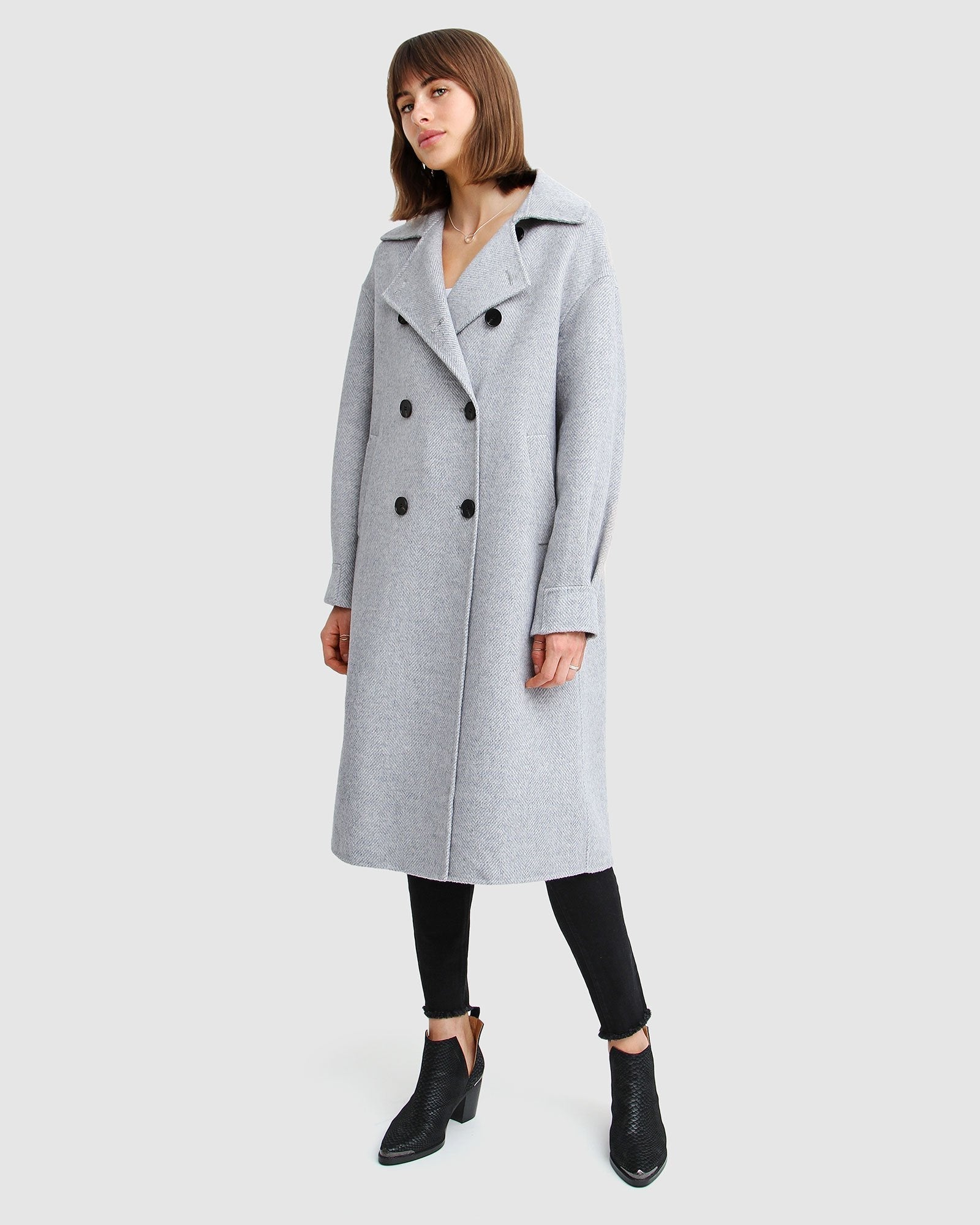 Belle & Bloom Dream Lover Loose Fit Wool Blend Coat