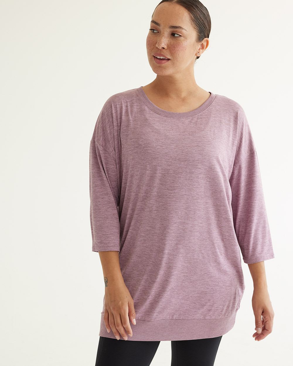 Long-Sleeve Crew-Neck Tunic, Dry Lux Hyba