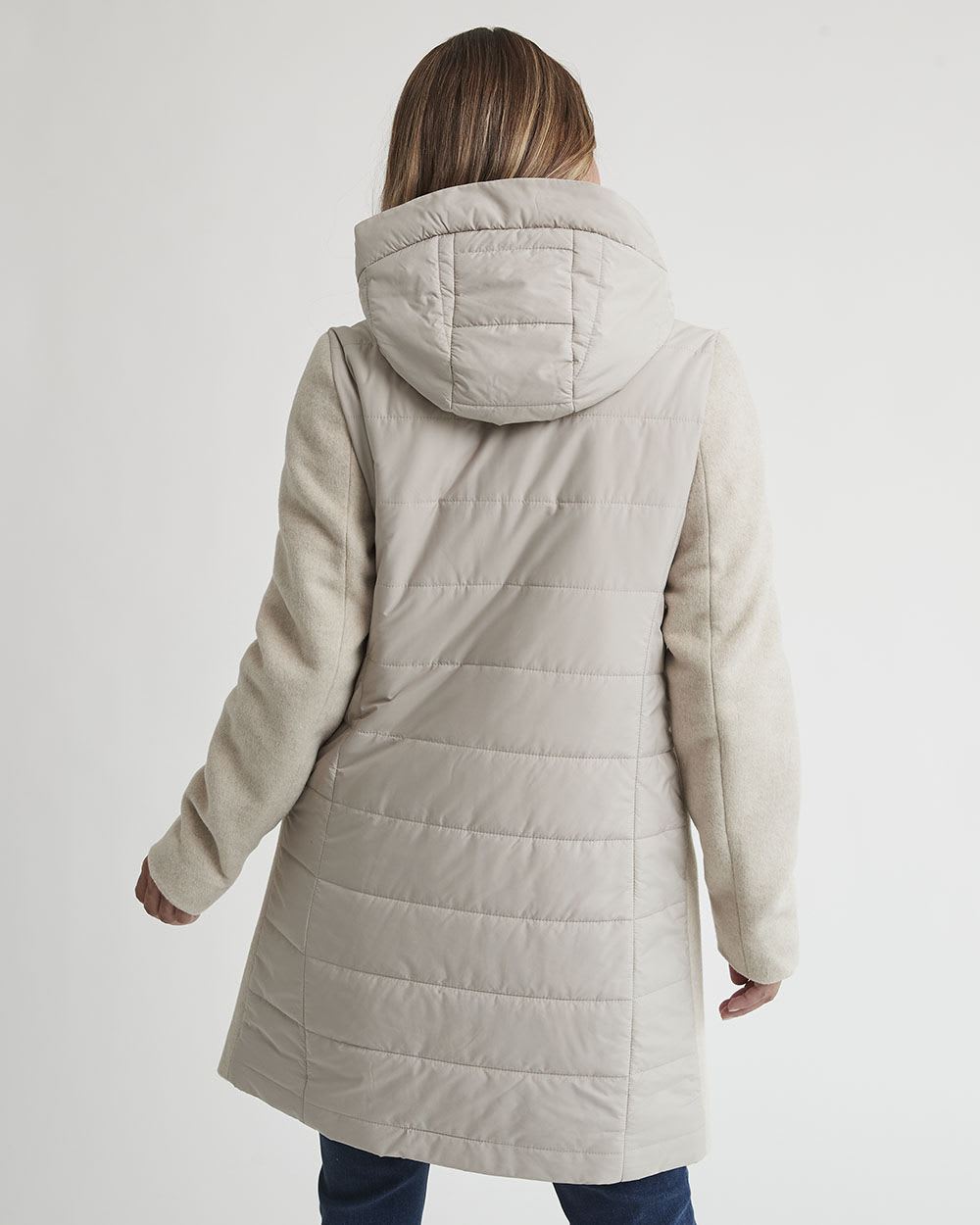 Classic Wool Jacket with Quilted Back - Thyme Maternity