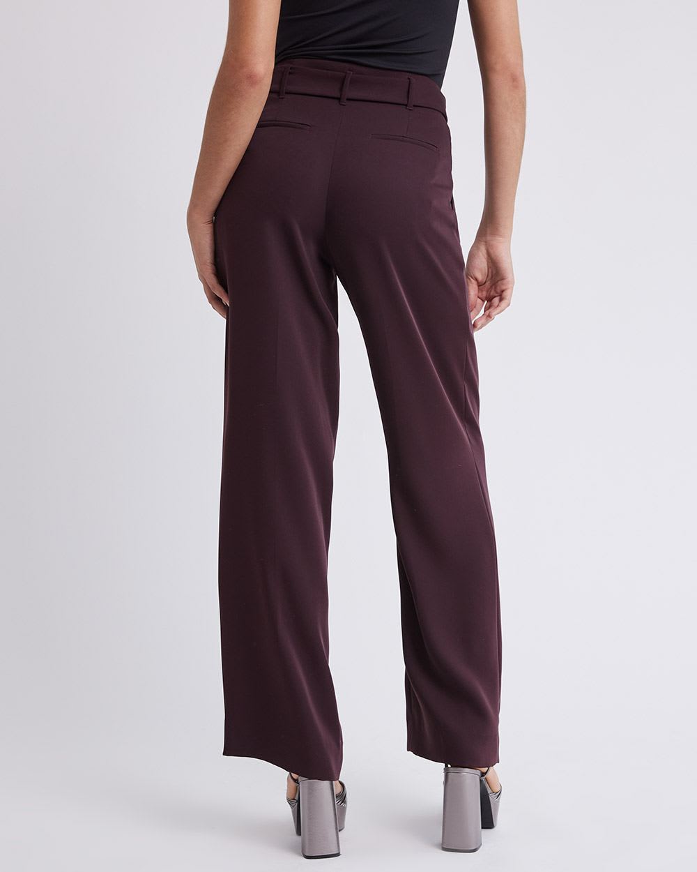 Wide-Leg High-Rise Satin Pant