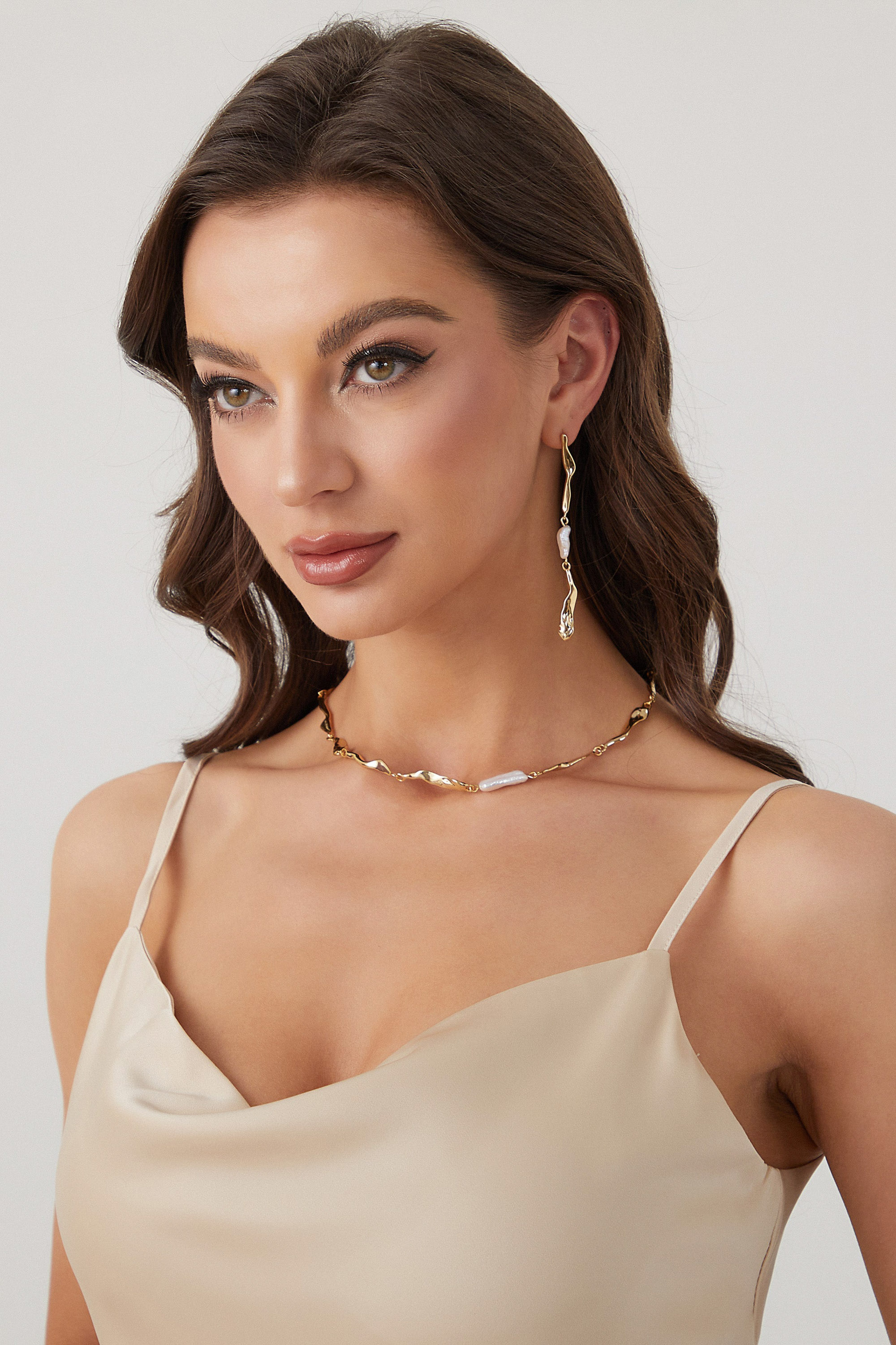 Classicharms-Molten Baroque Pearl Necklace