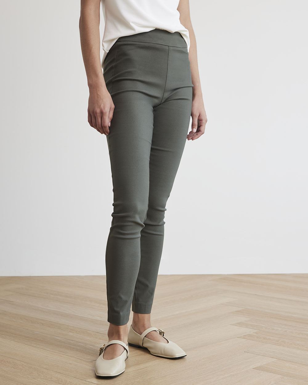 High-Rise Long Solid City Legging Pant