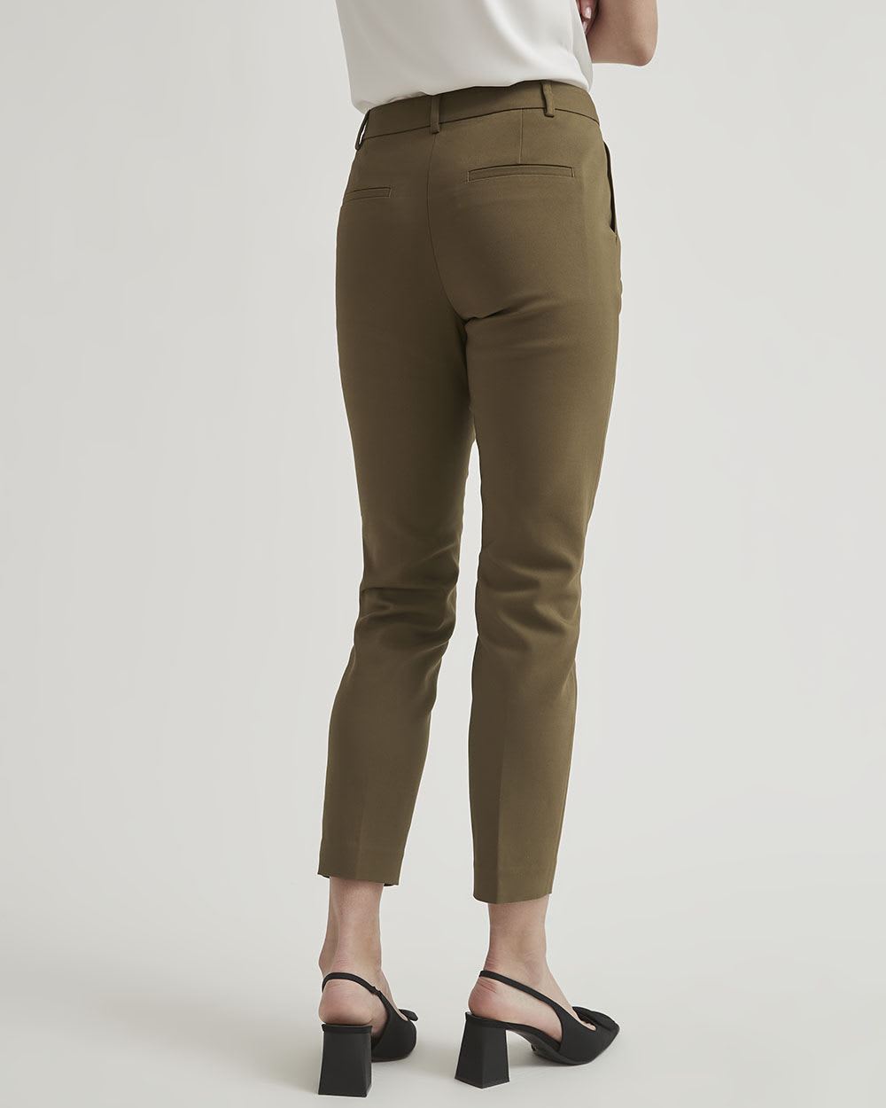 Mid-Rise Slim-Leg Solid Signature Pant - 28"