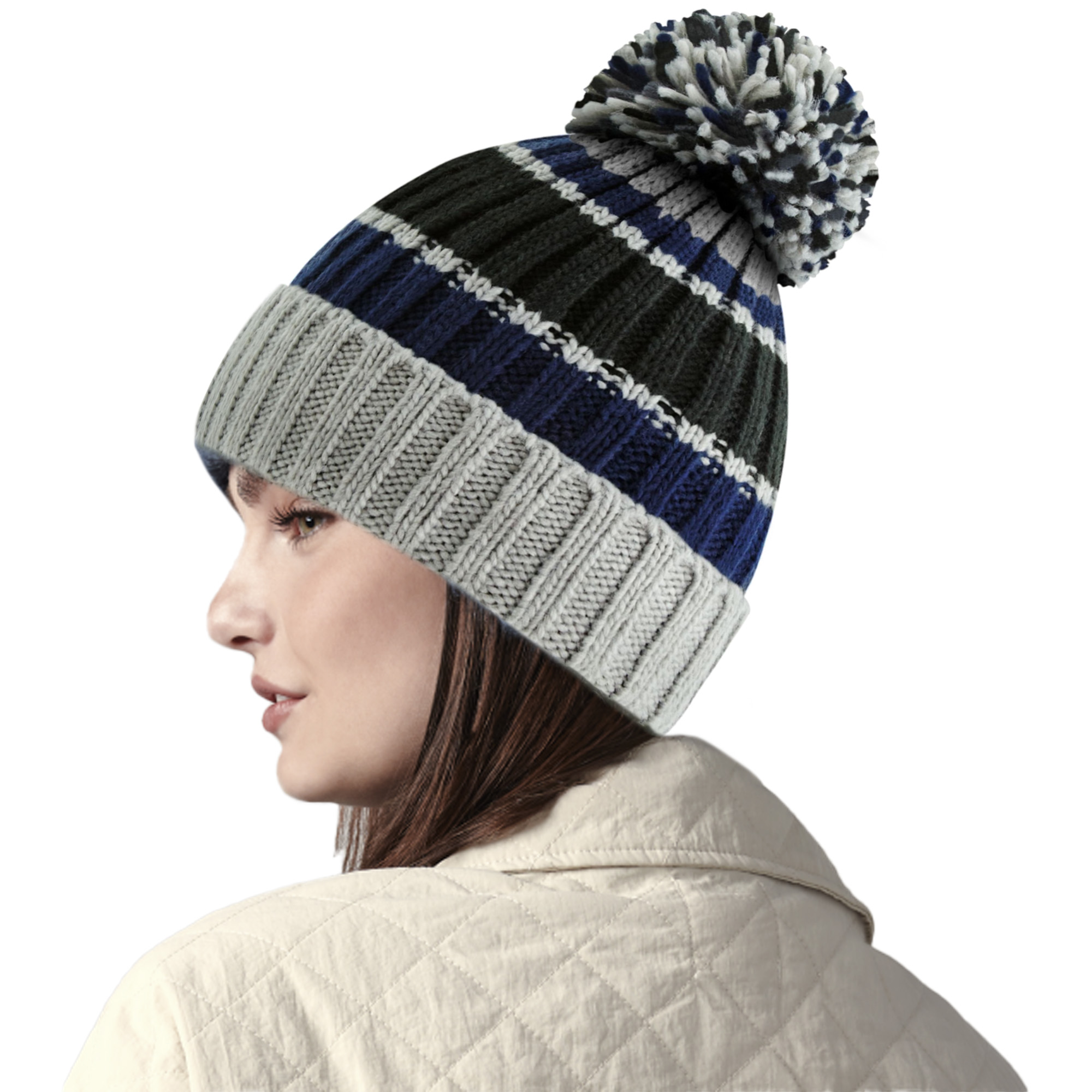 Beechfield - Hygge Striped Beanie