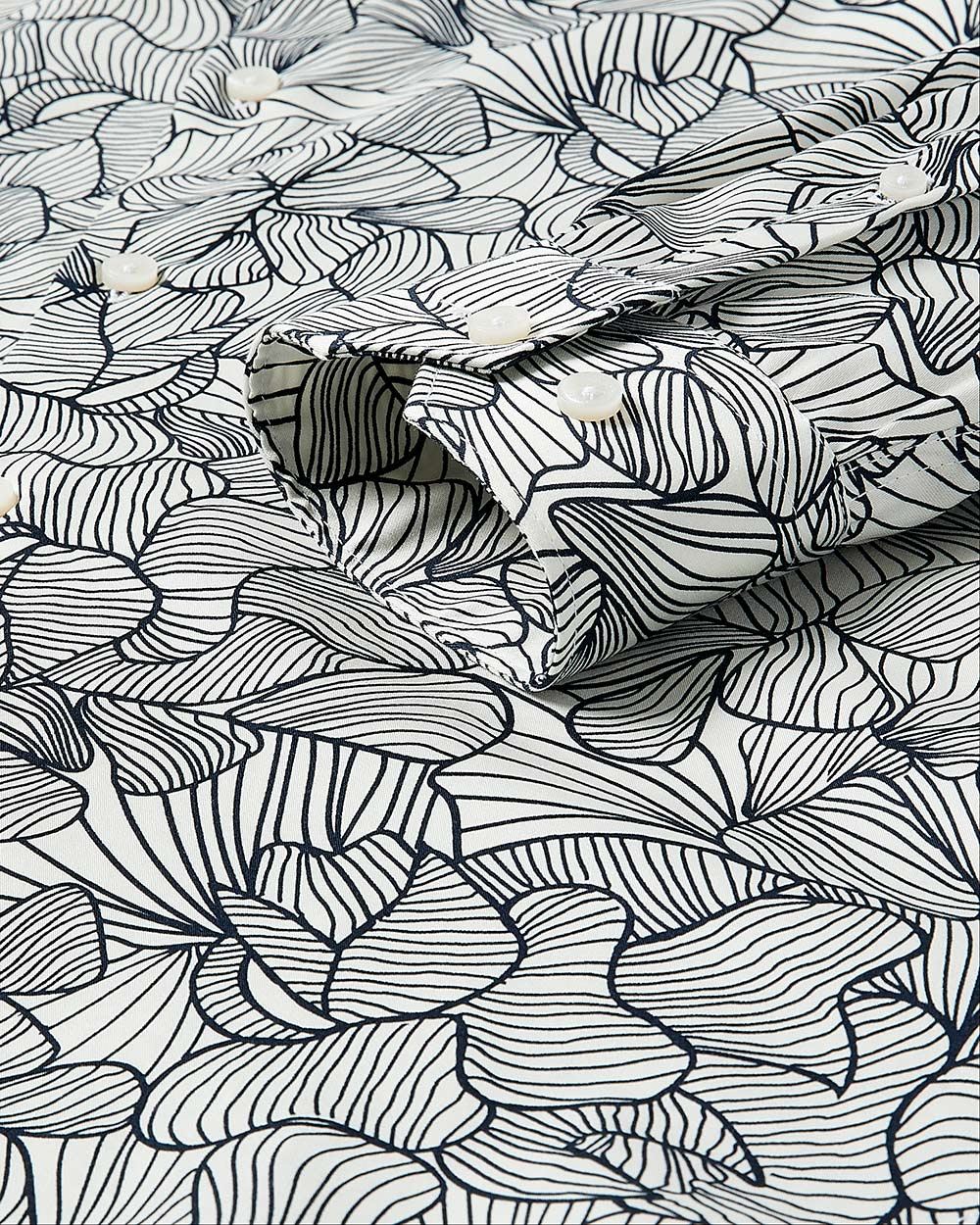 Tailored-Fit Dress Shirt with Floral Pattern