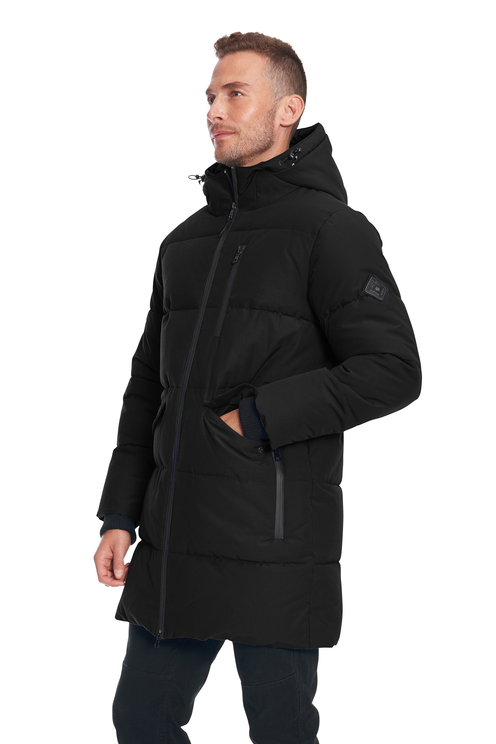 Alpine North Men's Vegan Down Recycled Winter Puffer Coat