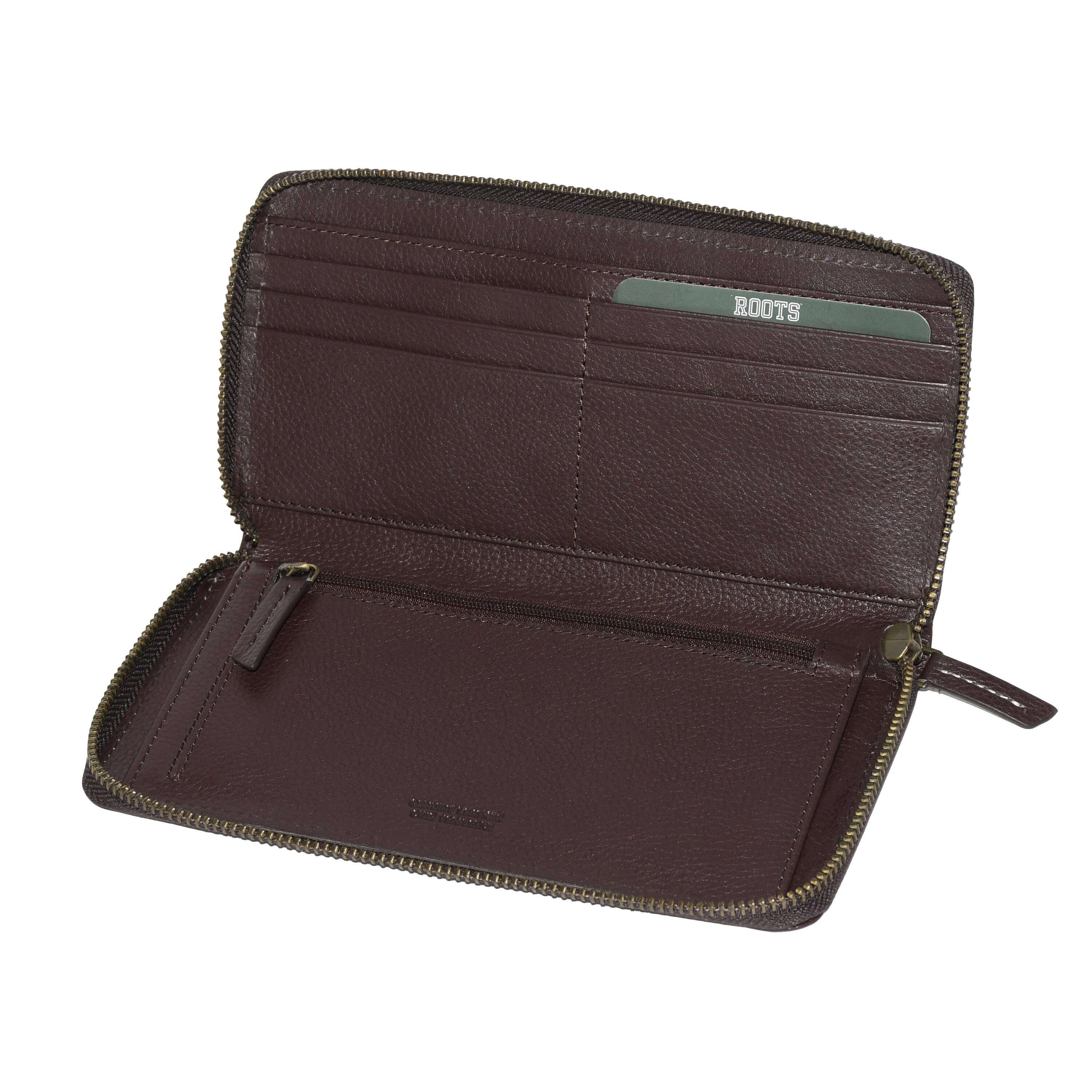 Roots Ladies' Slim Zipper Round Wallet