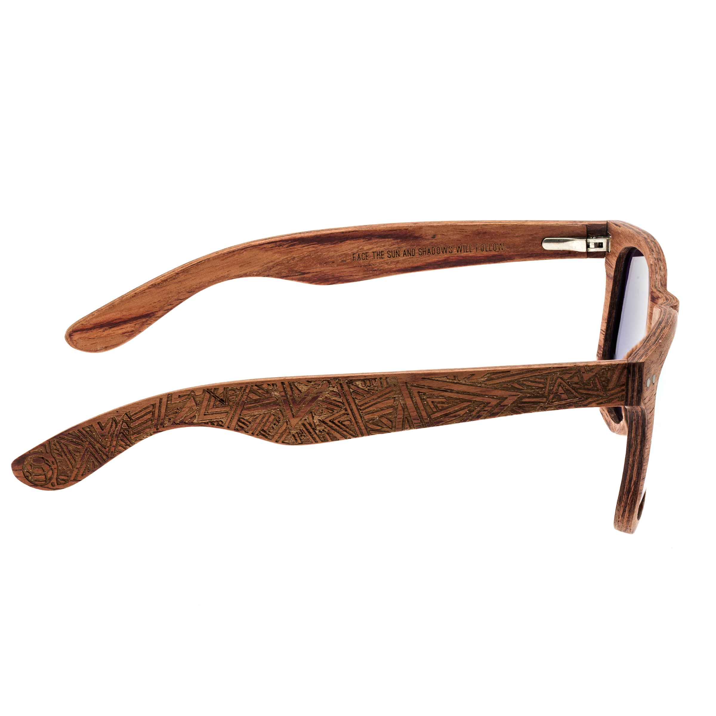 Earth Wood - Cape Cod Polarized Sunglasses - Red Rosewood/Yellow