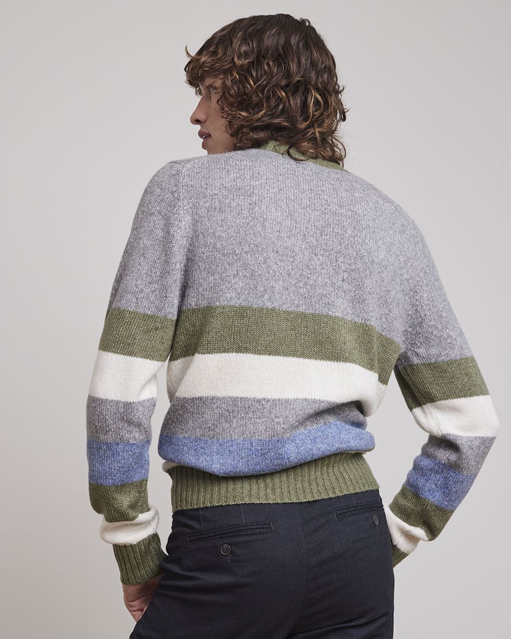 Striped Crew-Neck Sweater