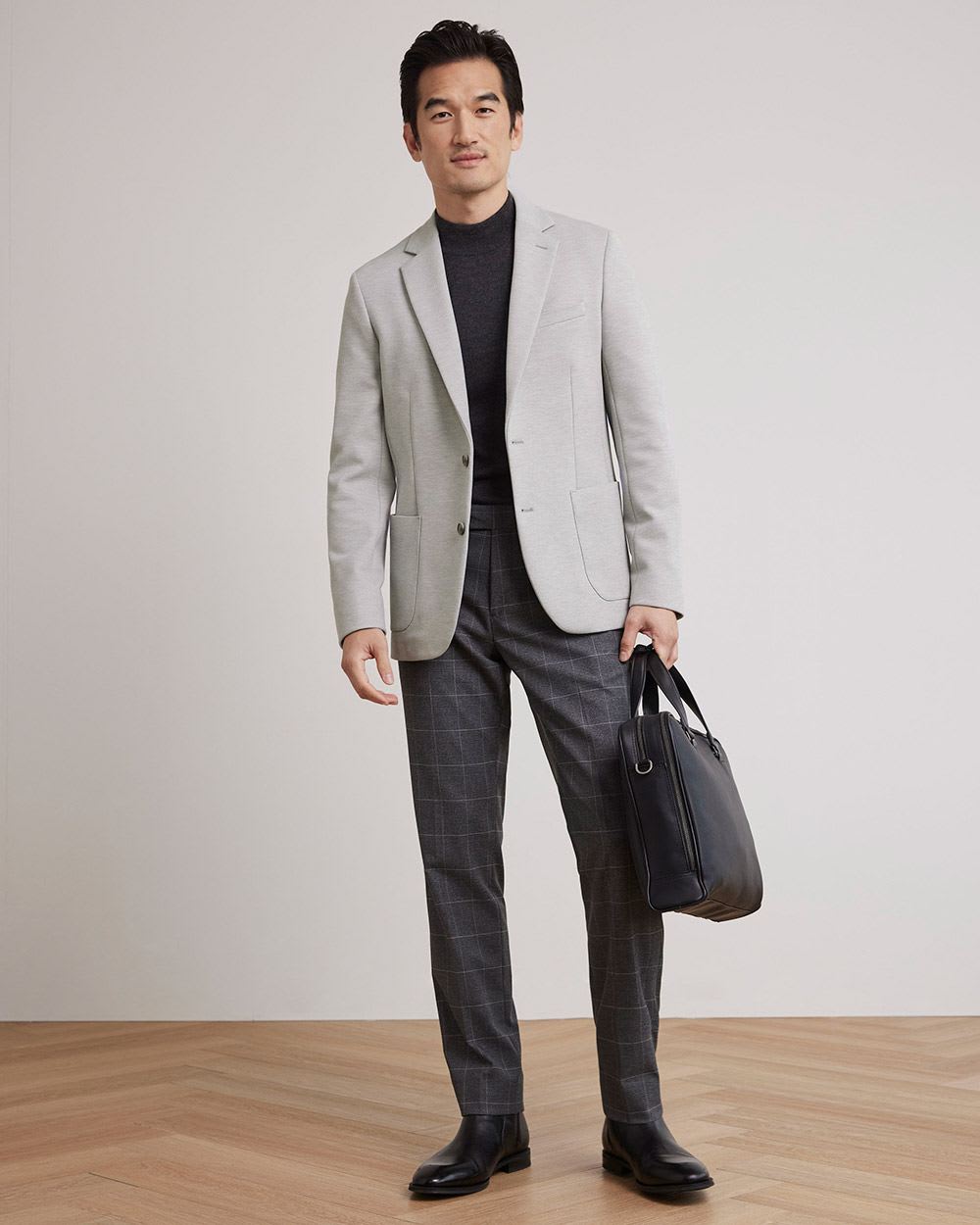 Slim-Fit Knit Blazer