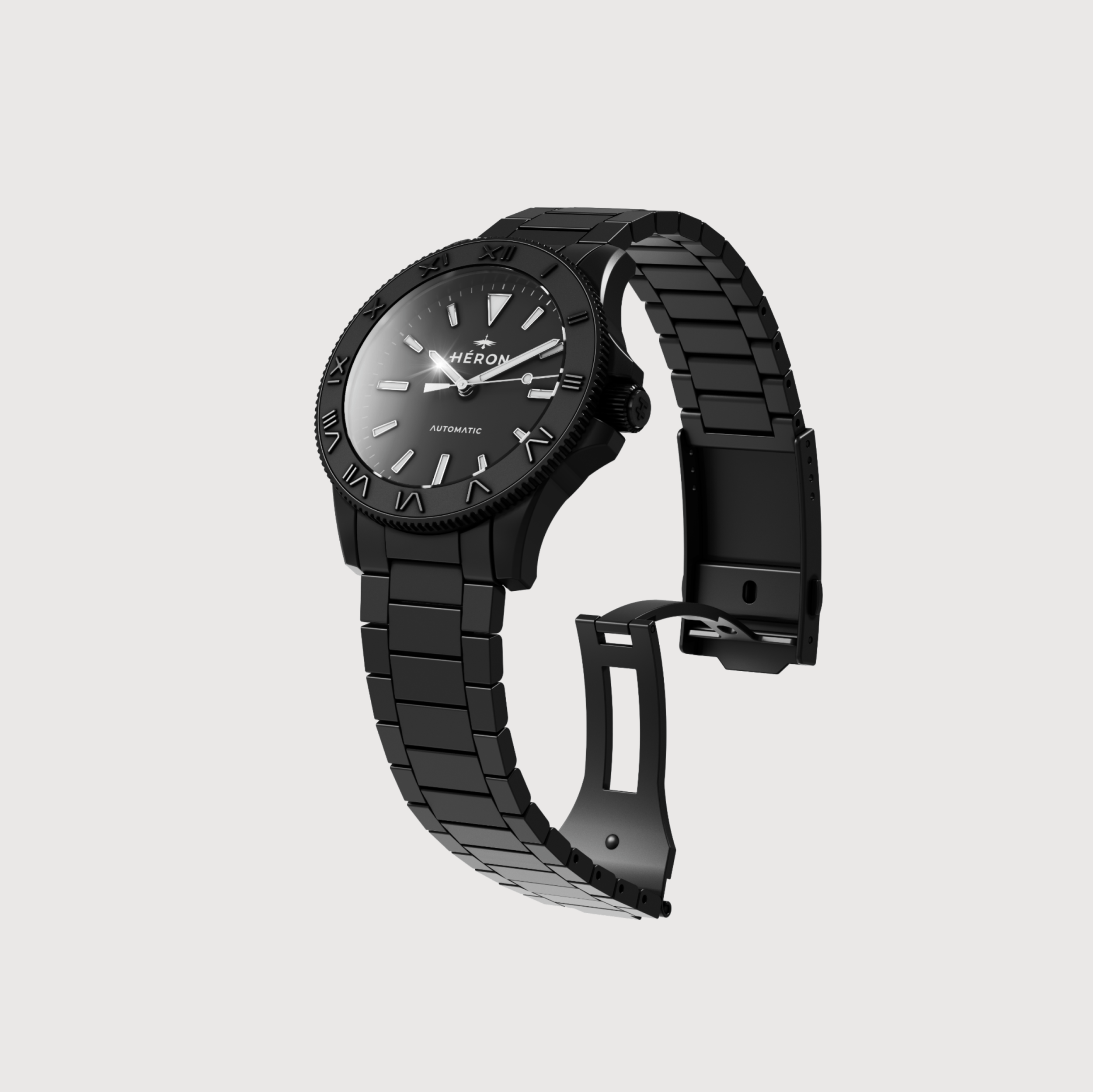 HERON WATCHES | GLADIATEUR MMLXV, NOIR ≡ BLACK