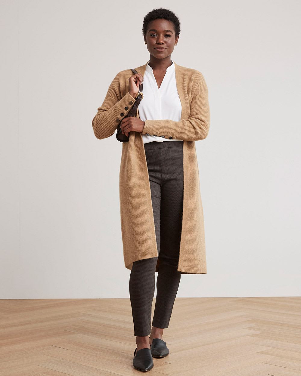 Plaid Twill Ankle City Legging Pant