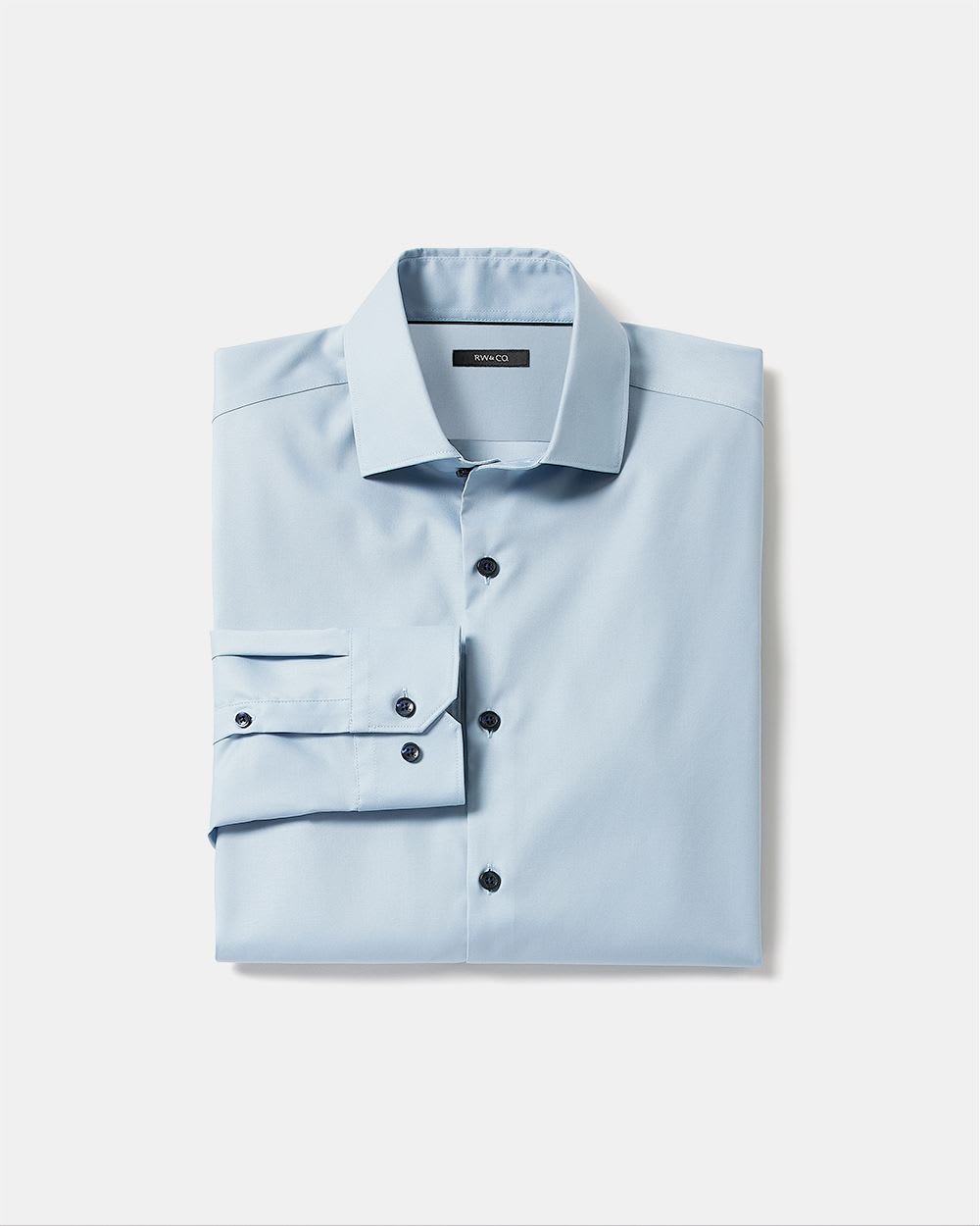 Slim-Fit Solid Sateen Dress Shirt