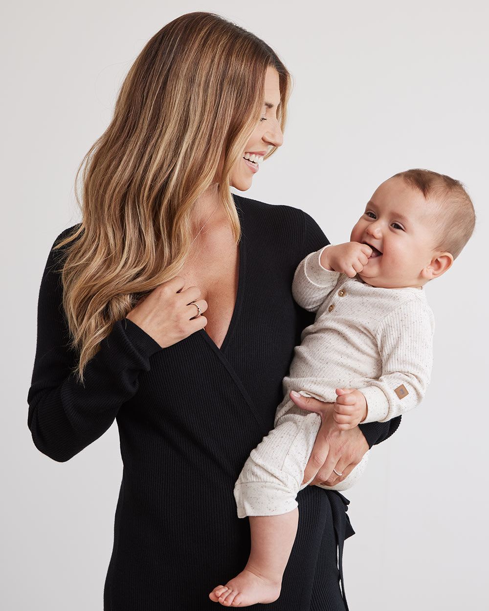 Wrap Ribbed Sweater Dress - Thyme Maternity