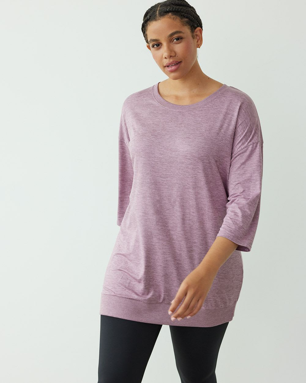 Long-Sleeve Crew-Neck Tunic, Dry Lux Hyba