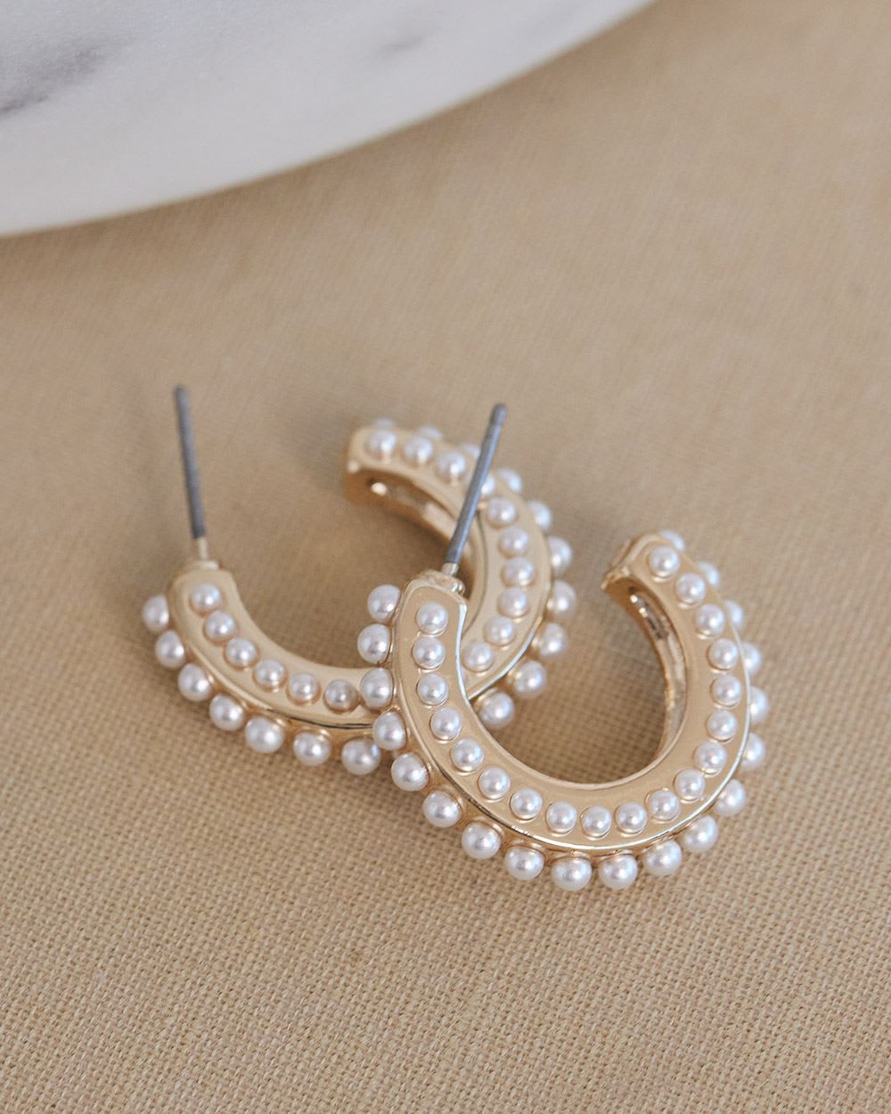 Open Hoops with Pearls