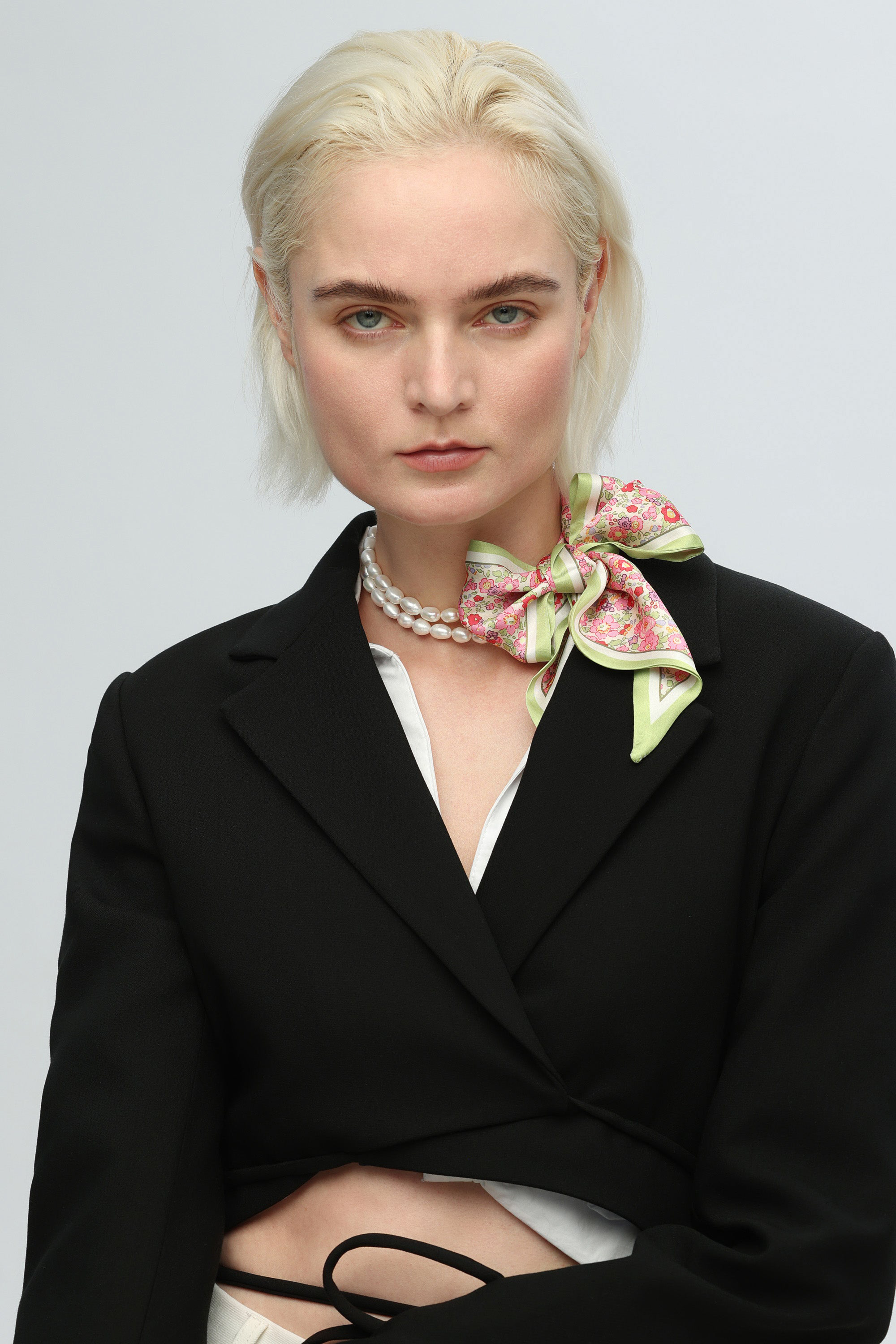 Classicharms-Mera Baroque Pearl Necklace & Scarf Set