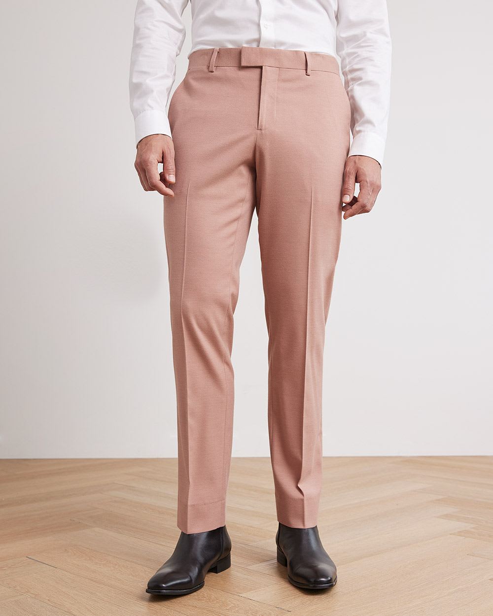 Slim-Fit Pink Suit Pant