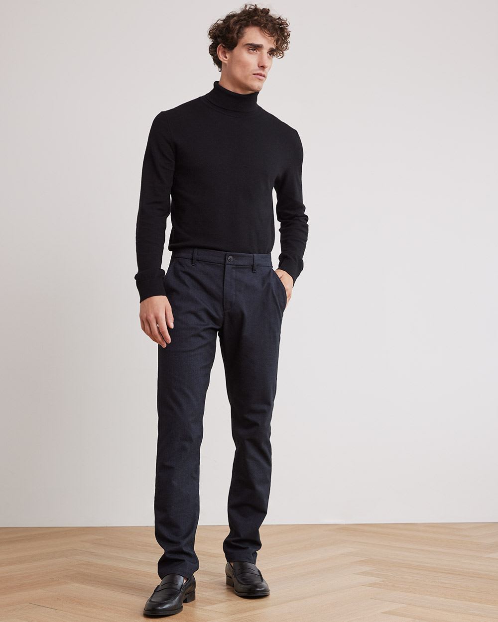 Basic Long-Sleeve Turtleneck Sweater