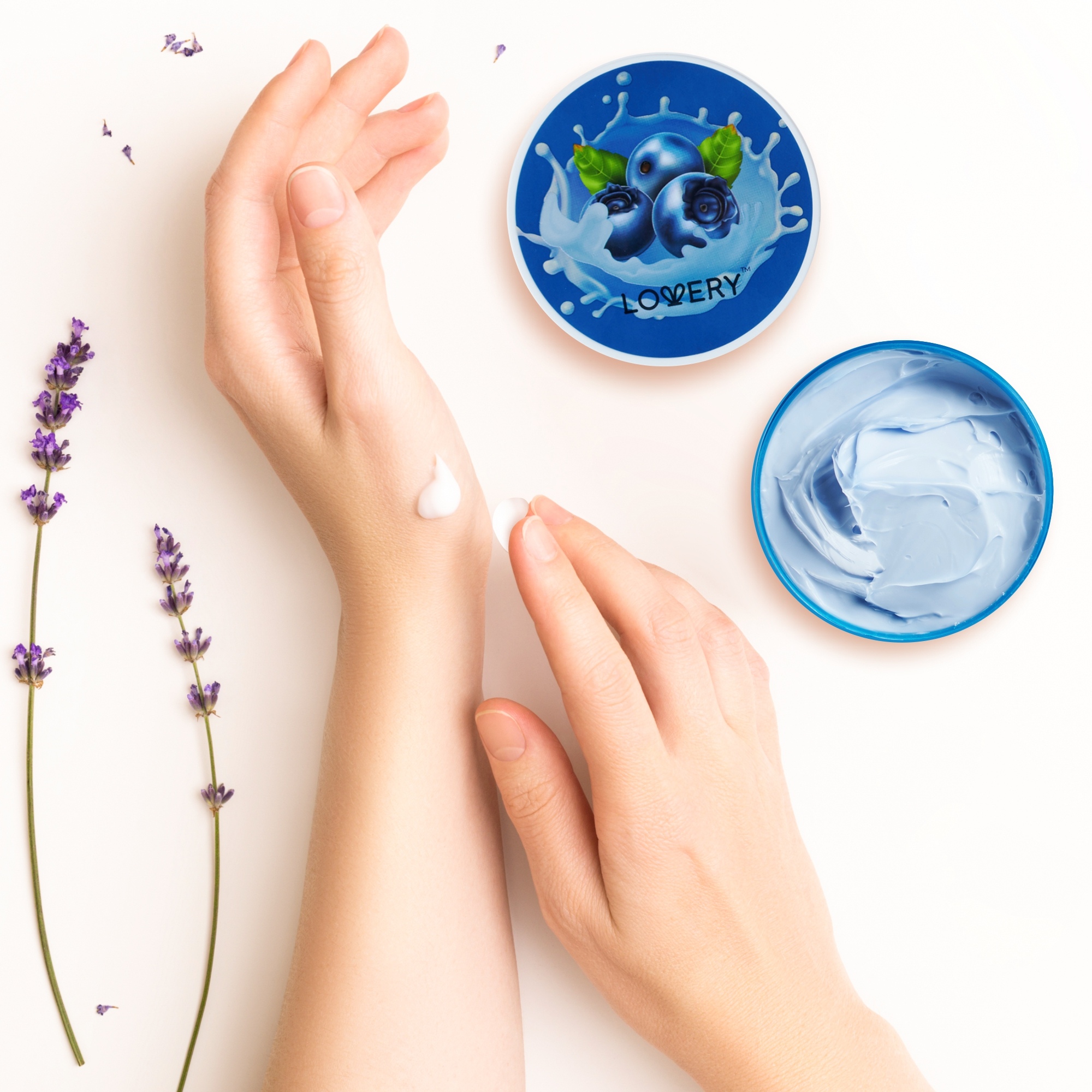 Lovery Blueberry Milk Whipped Body Butter - 6oz Ultra-hydrating Shea Butter Body Cream 