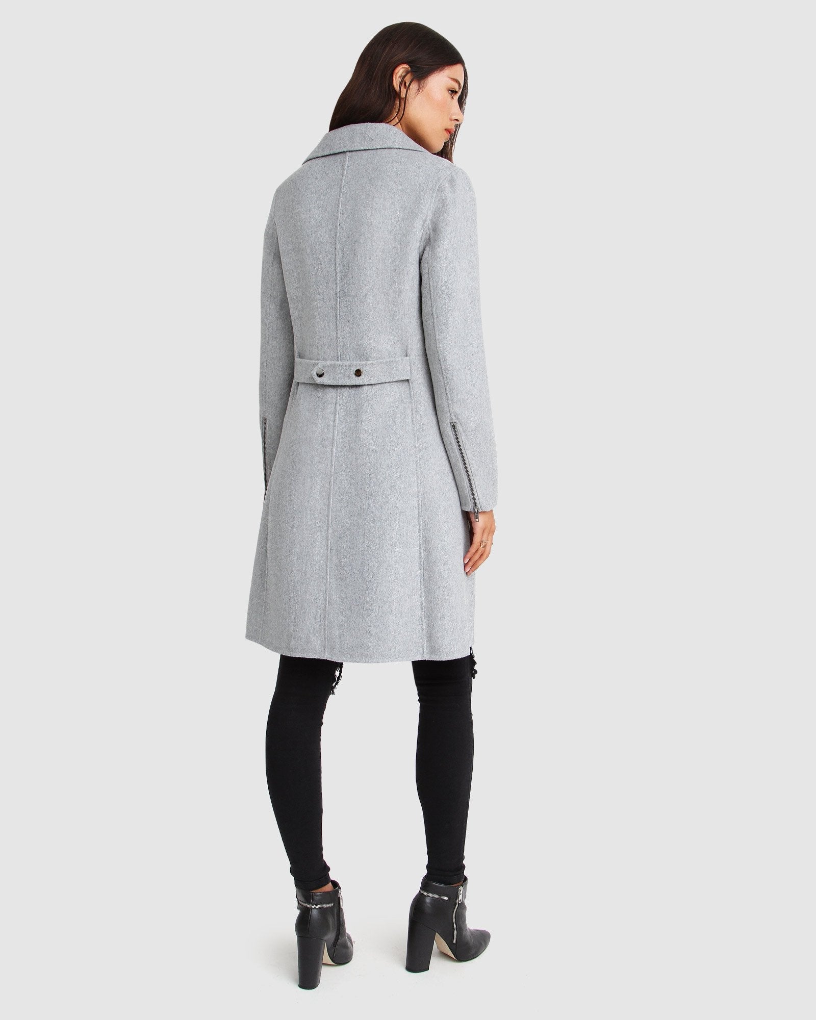 Belle & Bloom NEW FIT Last Chance Wool Blend Moto Coat
