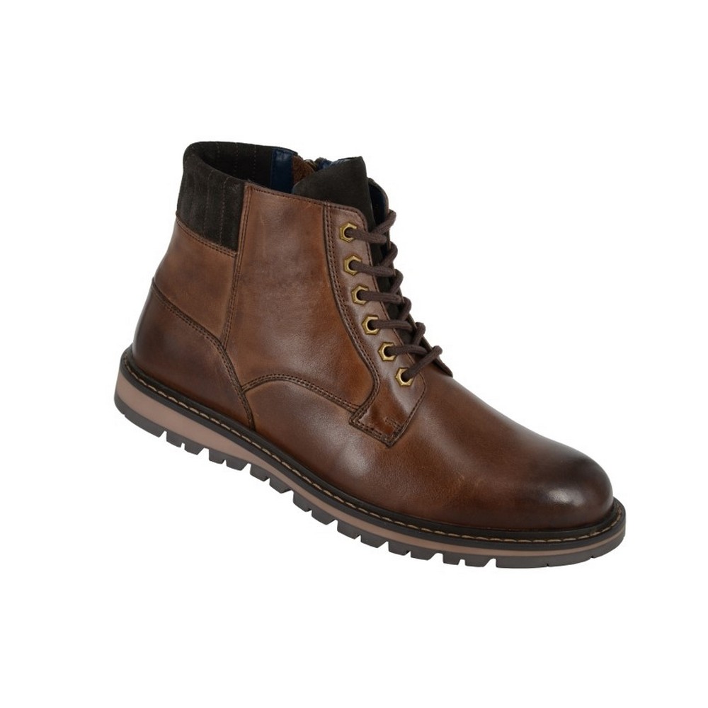 Roamers - Mens Cowhide Leather Ankle Boots