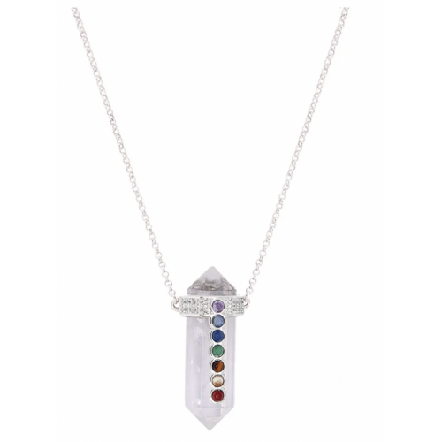 Prism Necklace Quartz Crystal - Handmade Product