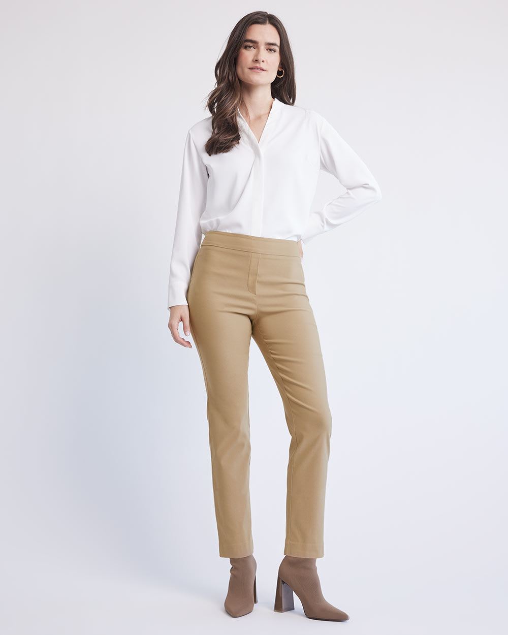 High-Rise Straight-Leg Legging Pant
